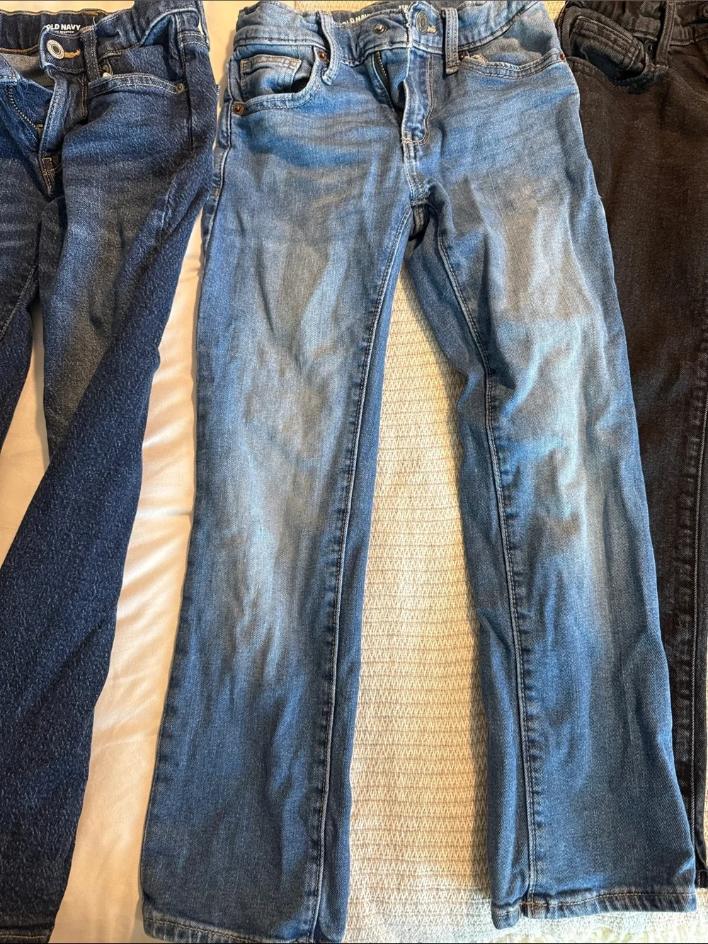 Old Navy Kids Jeans Trio - Dark Blue, Medium Blue & Black